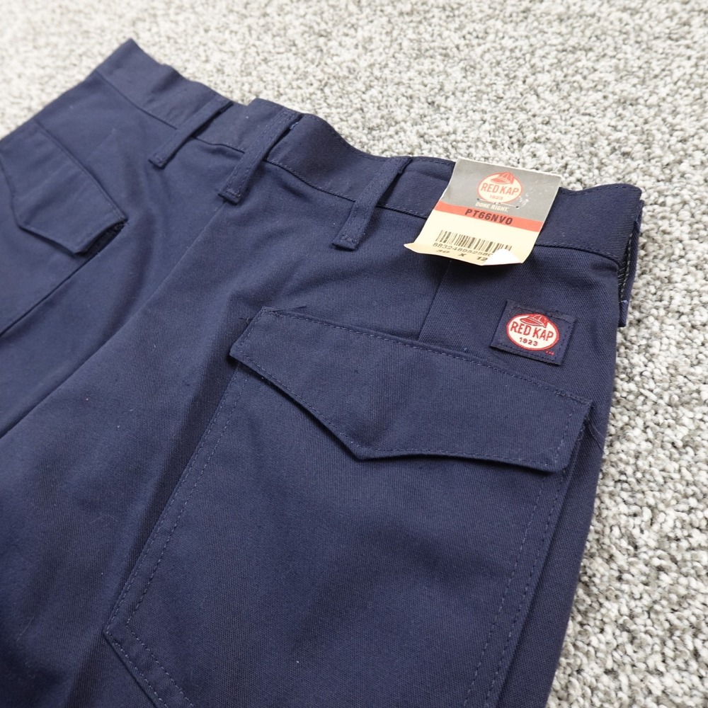NEW Red Kap Shorts‎ Mens 30 Blue Cargo Utility Work Uniform Mechanic Skate PT66